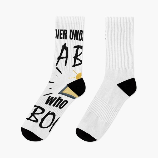 Item preview, NEVER UNDERESTIMATE A BOY WHO LOVES BOOKS designed and sold by Innovational.