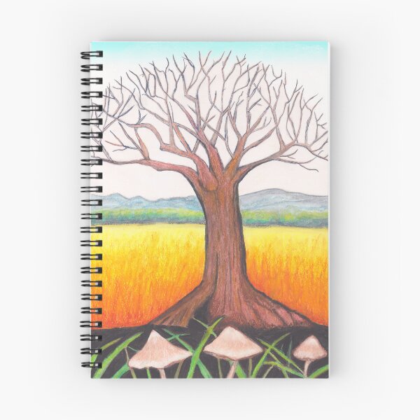 Item preview, Bare Tree with Mushrooms in Bright Fall Colors designed and sold by IridescentSea.