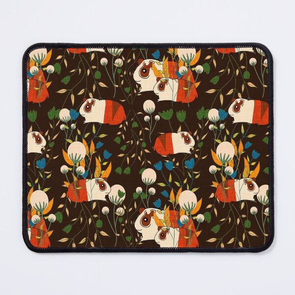 Item preview, Cute Guinea Pig White Floral designed and sold by MobertsonArt.