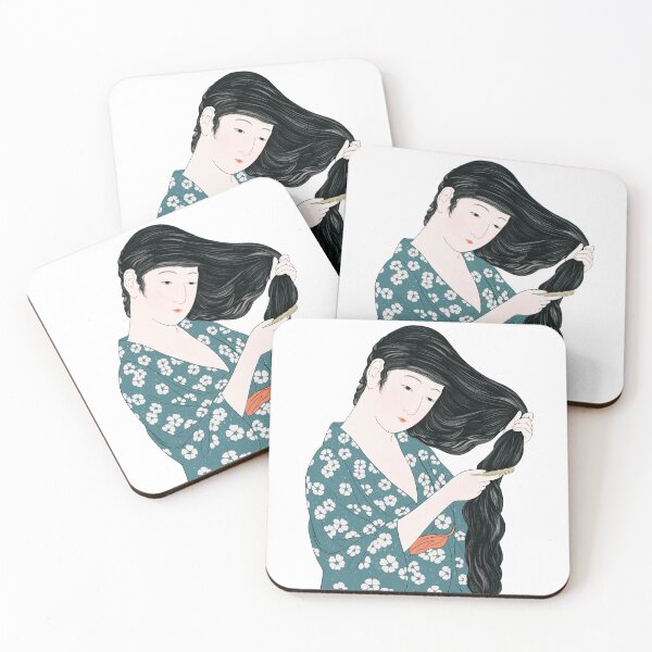 Item preview, Beauty Combing her Hair 1920 by Hashiguchi Goyo (1880 - 1921) designed and sold by ColorandColor.