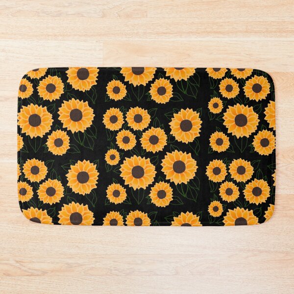 Item preview, Sunflower print black background  designed and sold by DemonicGloom.