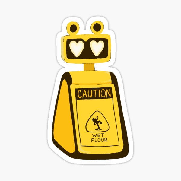 "Security Breach Wet Floor Sign " Sticker for Sale by adoreart
