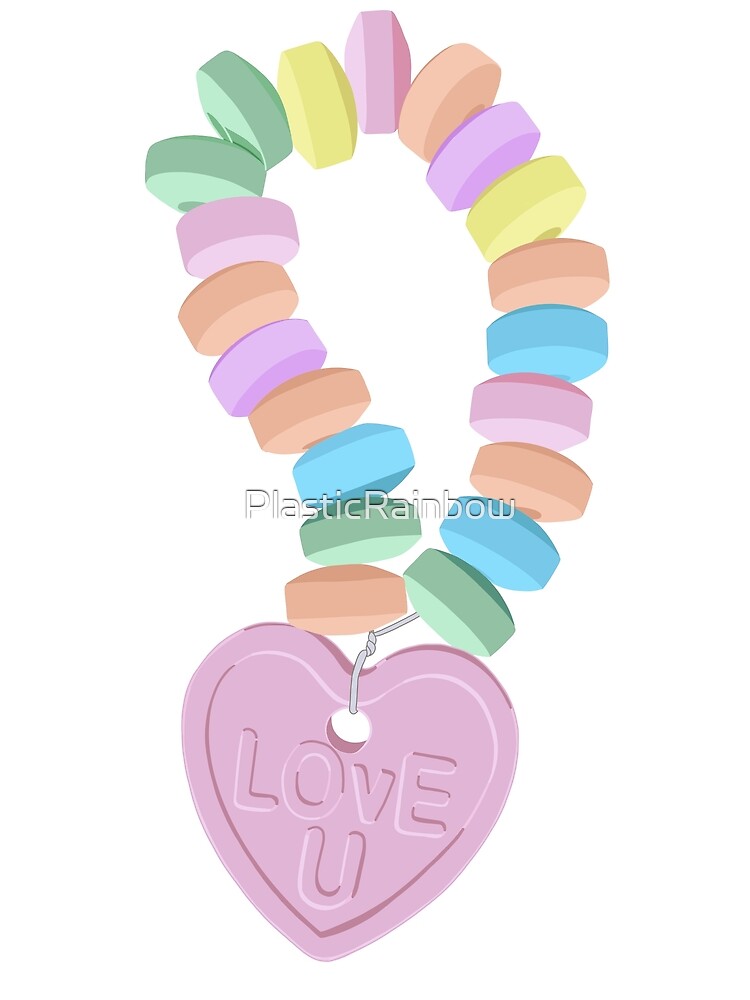 Custom Name Necklace, Personalized Candy Necklace, Pastel Candy