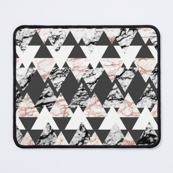 Item preview, Black and Rose Gold Geometrical Triangle Pattern designed and sold by Jennifer Adair.