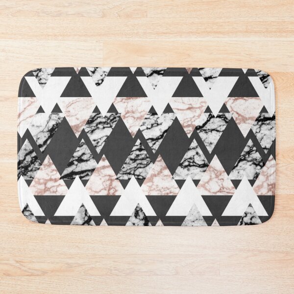 Item preview, Black and Rose Gold Geometrical Triangle Pattern designed and sold by Jennifer Adair.