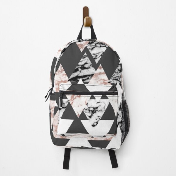 Item preview, Black and Rose Gold Geometrical Triangle Pattern designed and sold by Jennifer Adair.