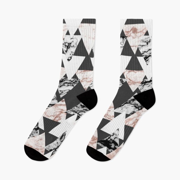 Item preview, Black and Rose Gold Geometrical Triangle Pattern designed and sold by Jennifer Adair.