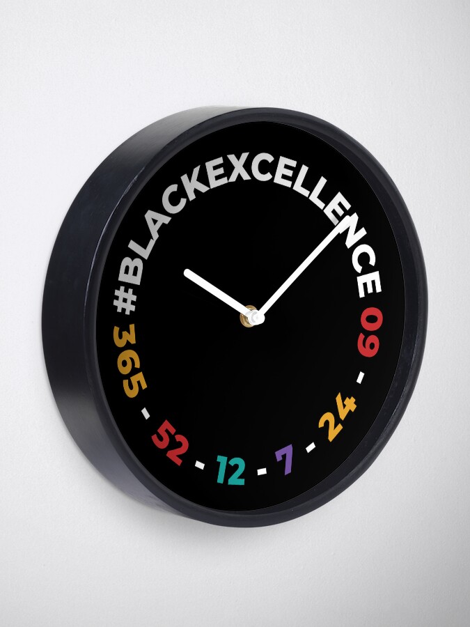 Thumbnail 1 of 4, Clock, Black Excellence365 Collection designed and sold by SpoonfulbyDRABC.
