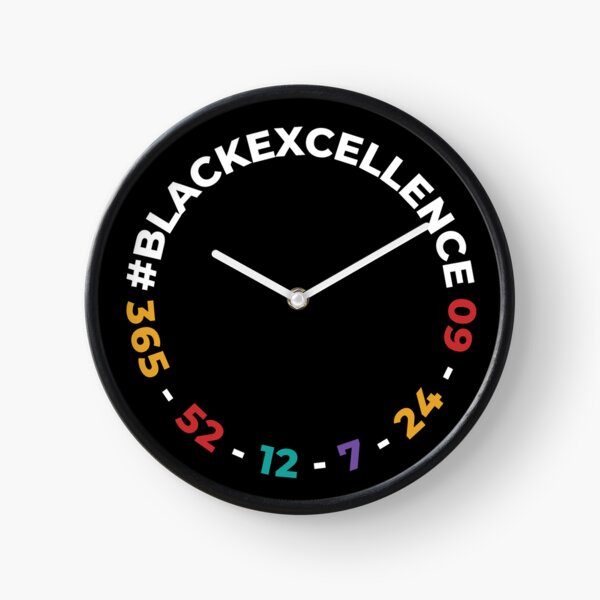 Black Excellence365 Collection Clock