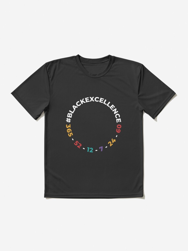 Thumbnail 2 of 7, Active T-Shirt, Black Excellence365 Collection designed and sold by SpoonfulbyDRABC.