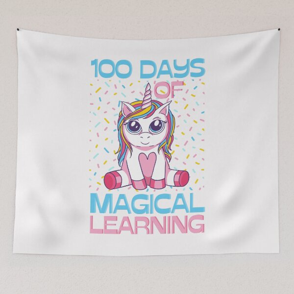 Item preview, 100 days of magical learning, magical unicorn celebration design designed and sold by Auntieck.