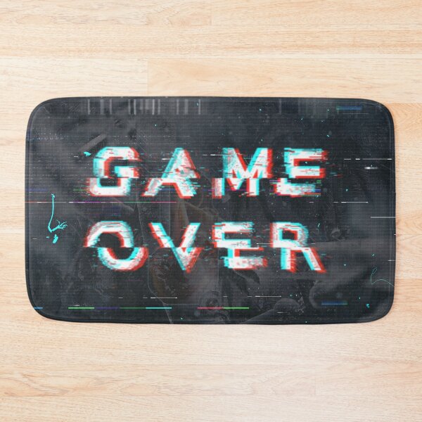 Item preview, Game Over Press F for Respect! Glich effect text. designed and sold by MTmix.