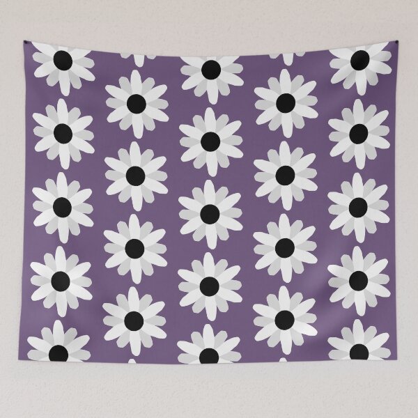 Item preview, Dusty purple  Daisy print designed and sold by DemonicGloom.