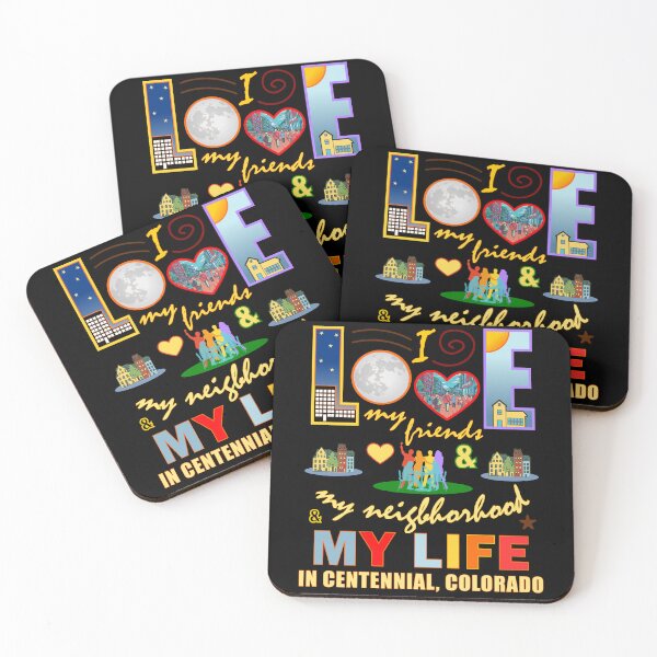 Item preview, Love My Friends Centennial Colorado Neighborhood and Life Community Pride designed and sold by artfulnotebook.