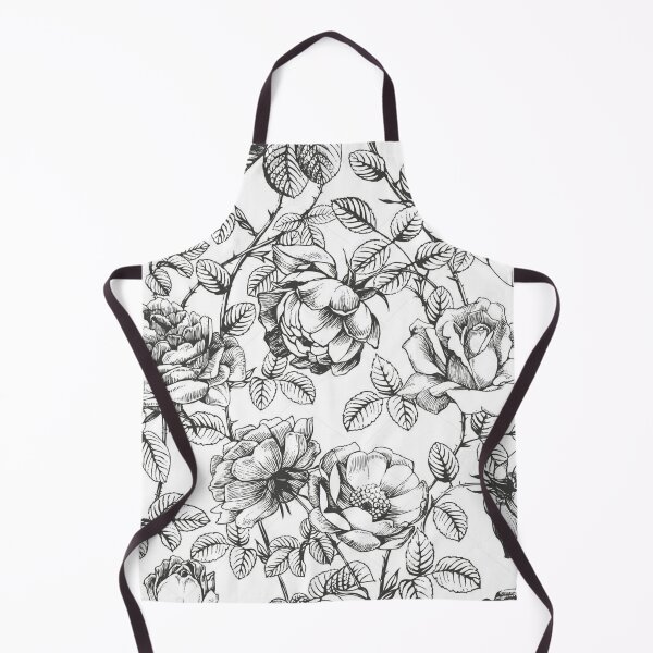 Item preview, Black and White Roses Pattern designed and sold by Jennifer Adair.