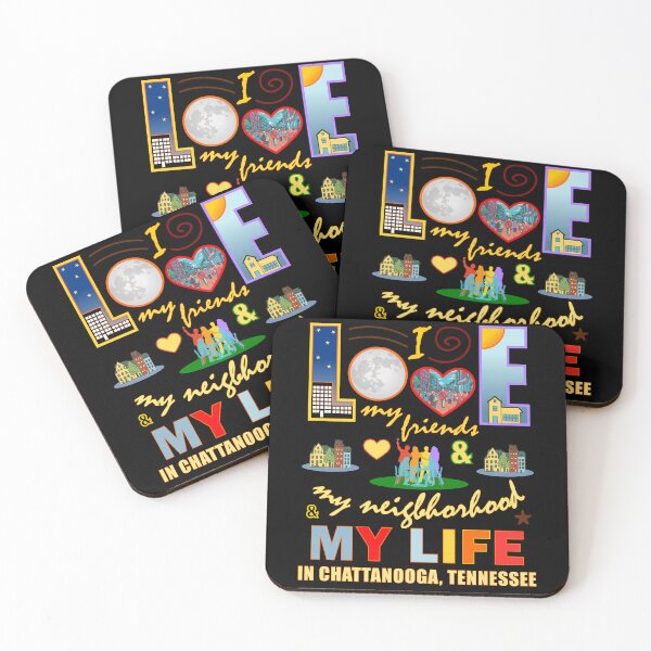 Item preview, Love My Friends Chattanooga Tennessee Neighborhood and Life Community Pride designed and sold by artfulnotebook.