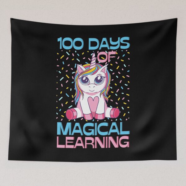 Item preview, 100 days of magical learning, magical unicorn celebration design designed and sold by Auntieck.