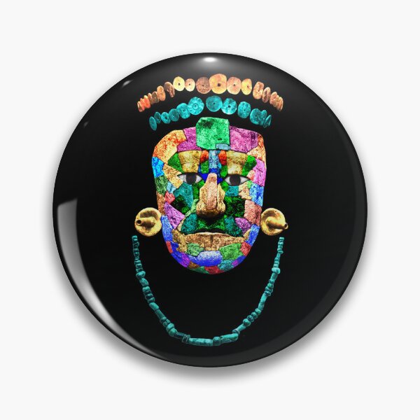 Item preview, Colorful rendering of Mayan Pakal burial ornaments designed and sold by Floradigital.