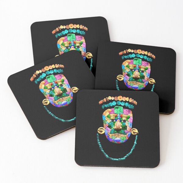 Item preview, Colorful rendering of Mayan Pakal burial ornaments designed and sold by Floradigital.