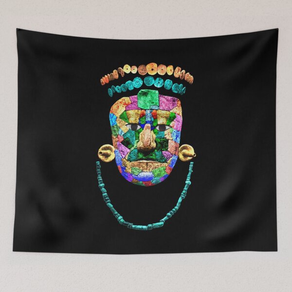 Item preview, Colorful rendering of Mayan Pakal burial ornaments designed and sold by Floradigital.
