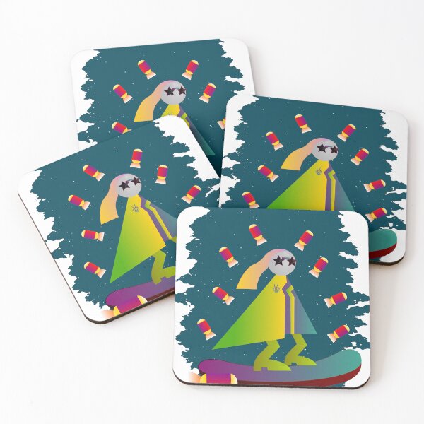 Item preview, espacio de skate, skater de diseño de chica extraña designed and sold by jaml-12.