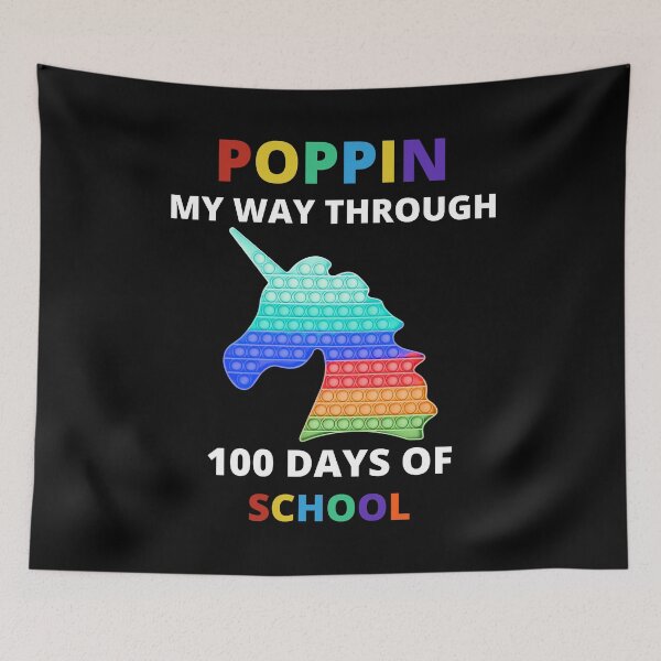 Item preview, Popping My Way Through 100 Days Of School,Unicorn, valentines day for teachers designed and sold by GulQari.