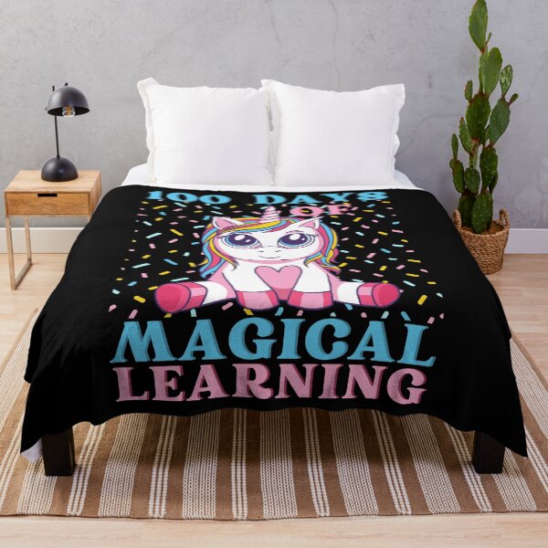 Item preview, 100 days of magical learning, 100 days smarter, magical unicorn celebration design designed and sold by Auntieck.