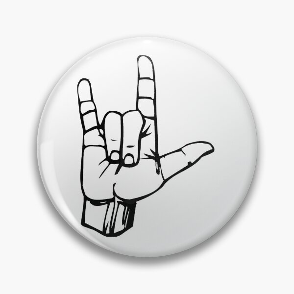 Item preview, Hand I Love You ILY Sign Language Symbol Gesture designed and sold by MadEDesigns.