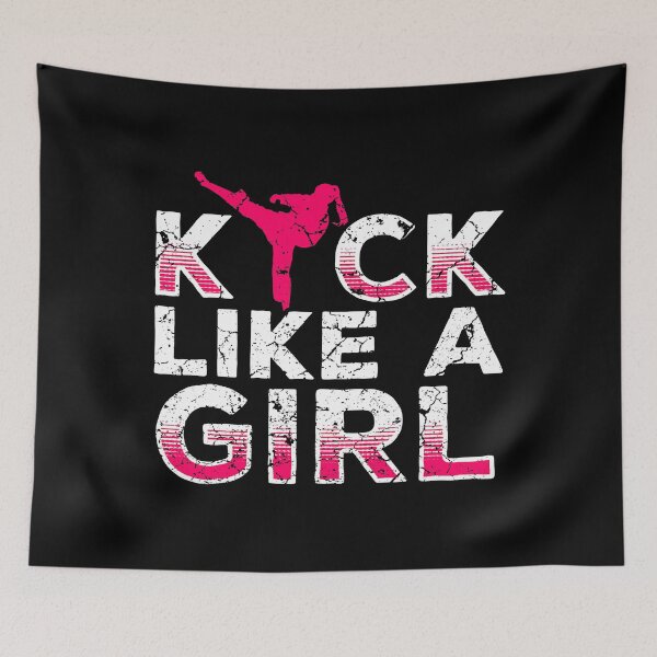 Item preview, I Kick Like A Girl - Karate Kickboxing Girl designed and sold by richardmatthew.
