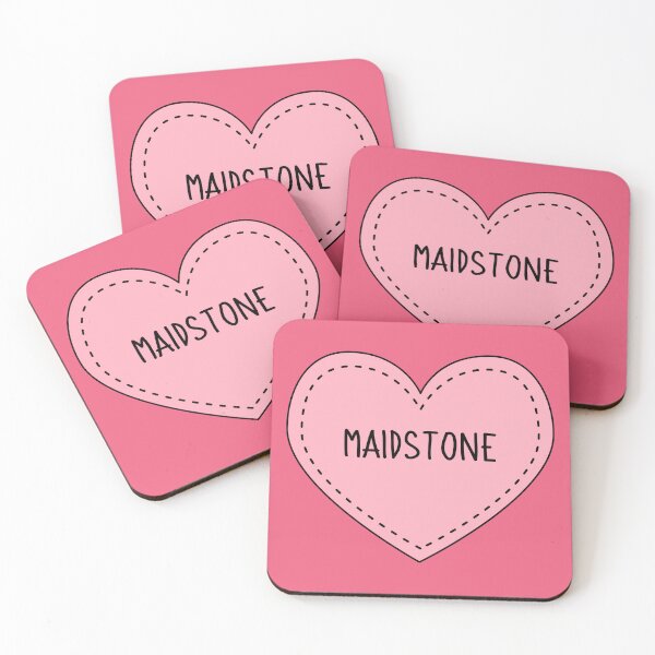 Item preview, Maidstone Kent England Cute Pink Heart British UK designed and sold by cashewdays.
