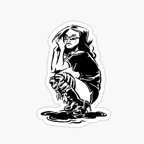 Lady Crow Sticker