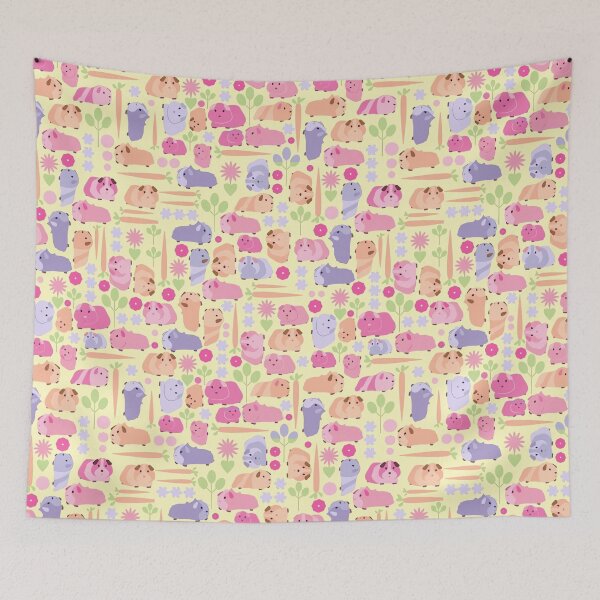 Item preview, Guinea pig pink colorful flower designed and sold by VickyCloset.