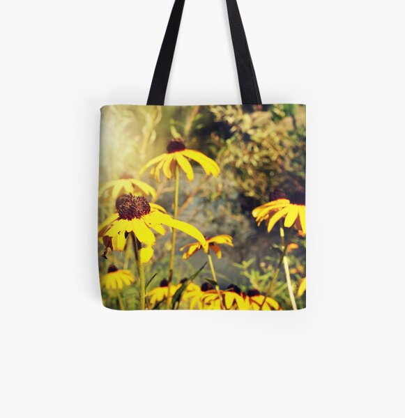 Sun-Drenched Flowers In Central Park All Over Print Tote Bag
