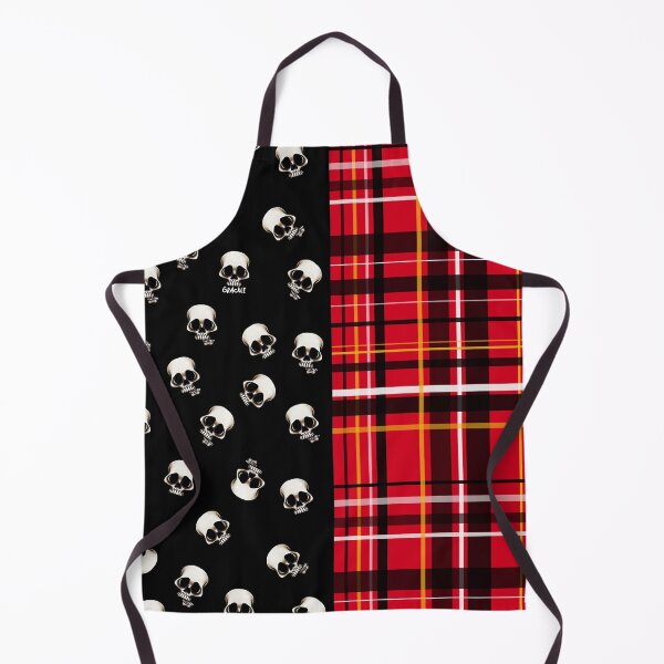 Item preview, Split Plaid and Skulls designed and sold by JanGrackle.