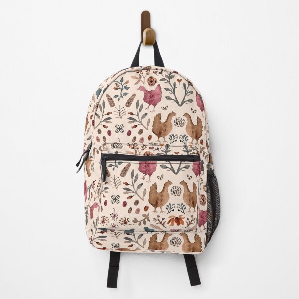 Item preview, Hand drawn chicken floral in vintage style designed and sold by Mnightsa.