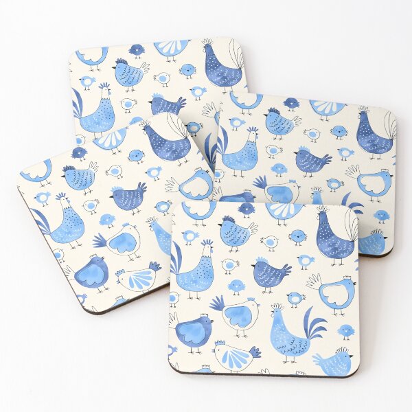 Item preview, Hand drawn blue chicken  designed and sold by Mnightsa.