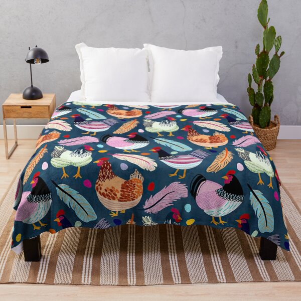 Item preview, Colorful Chicken On Blue designed and sold by Mnightsa.