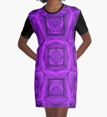 Leaving The Matrix | Fractal Art Graphic T-Shirt Dress