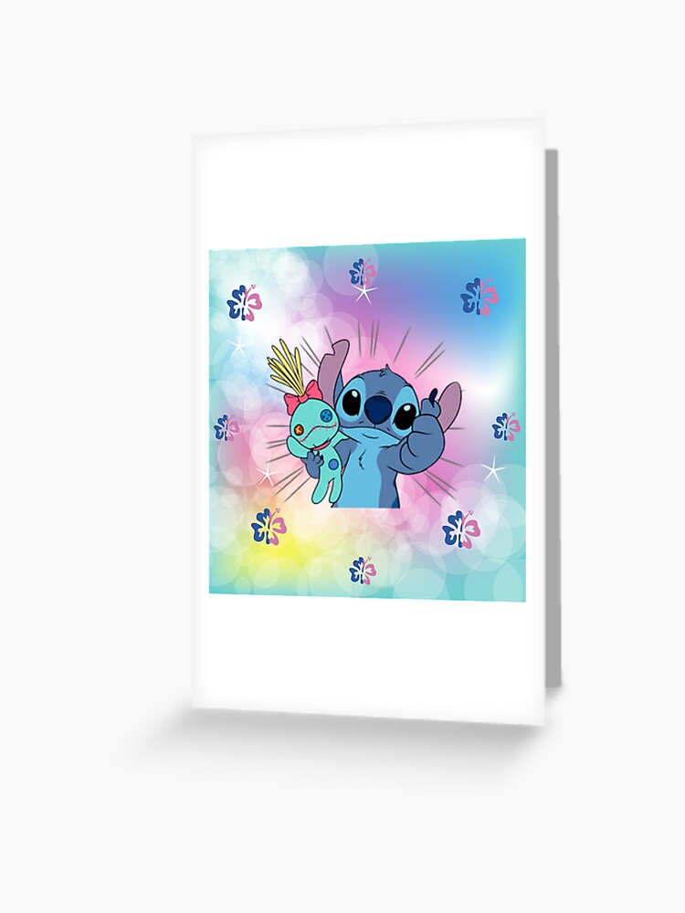 Kawaii Lilo and Stitch t-shirt, cute, and lovely | Greeting Card