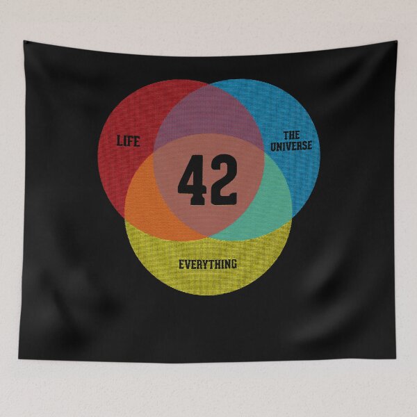 Item preview, Venn Diagram Life, the Universe & Everything Essential designed and sold by chelseaeudre.