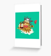 Cat Fink Bus Greeting Card