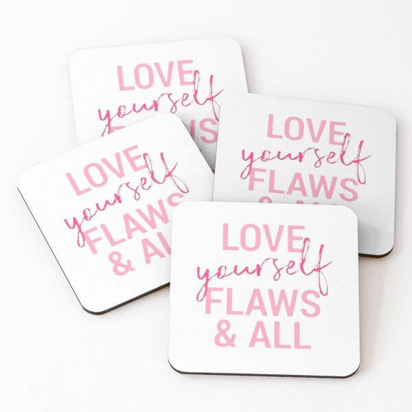 Item preview, love yourself flaws & all designed and sold by Blessyourself.