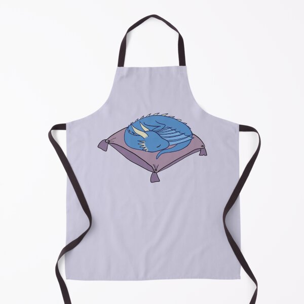 Item preview, royal blue dragon napping on cushion designed and sold by Ashleysnook.