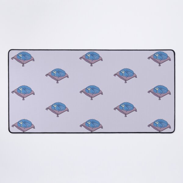 Item preview, royal blue dragon napping on cushion designed and sold by Ashleysnook.