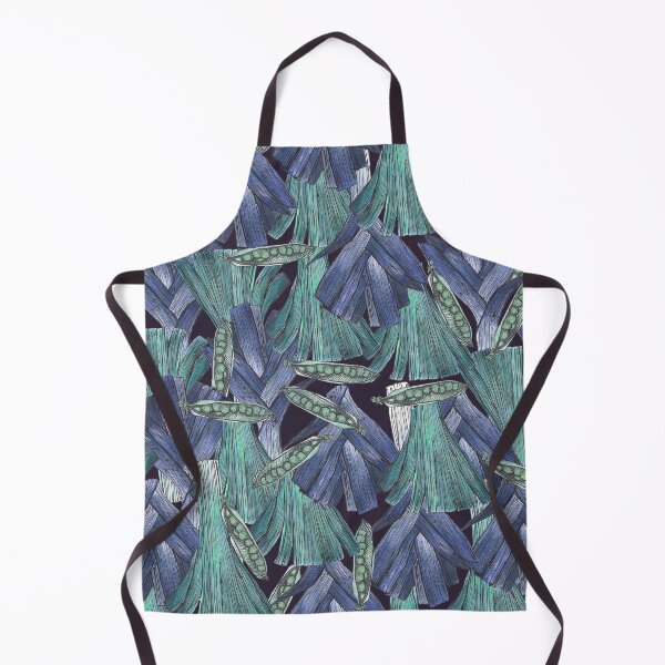 Item preview, A pattern of vegetables. Watercolor illustration. Leeks and peas. designed and sold by Nia-Chi.