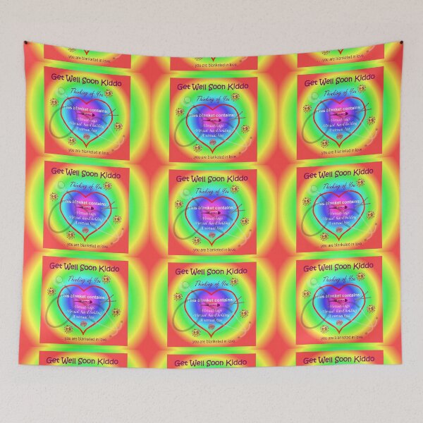 Item preview, Get Well Soon Kiddo Radial Rainbow Throw Blanket designed and sold by seamless95.