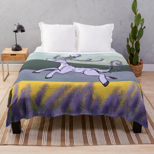 Item preview, Deer in lavender fields  designed and sold by BerryShyKittens.