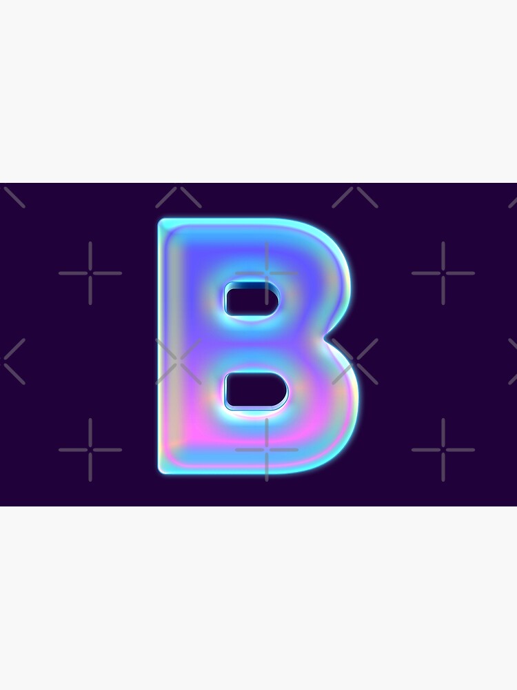 "B - Alphabet B- Halo B - Name Initials - Purple - Blue - Pink" Poster ...