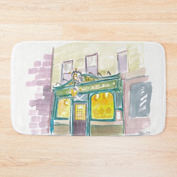 Item preview, Pub Night Street Scene with Warm Lights and Mood designed and sold by artshop77.