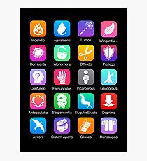 Potter Spell Icons Photographic Print